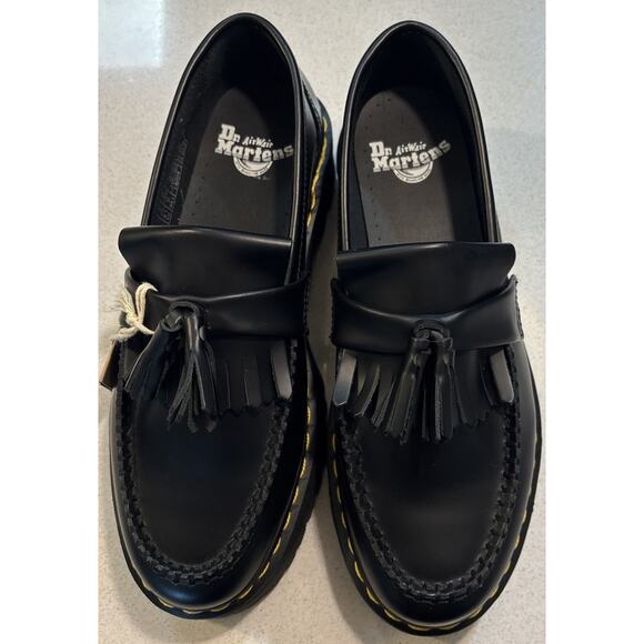 NWT Dr. Doc Martens Black Leather Platform Tassel Loafers Women's Size 9 New - Picture 5 of 14
